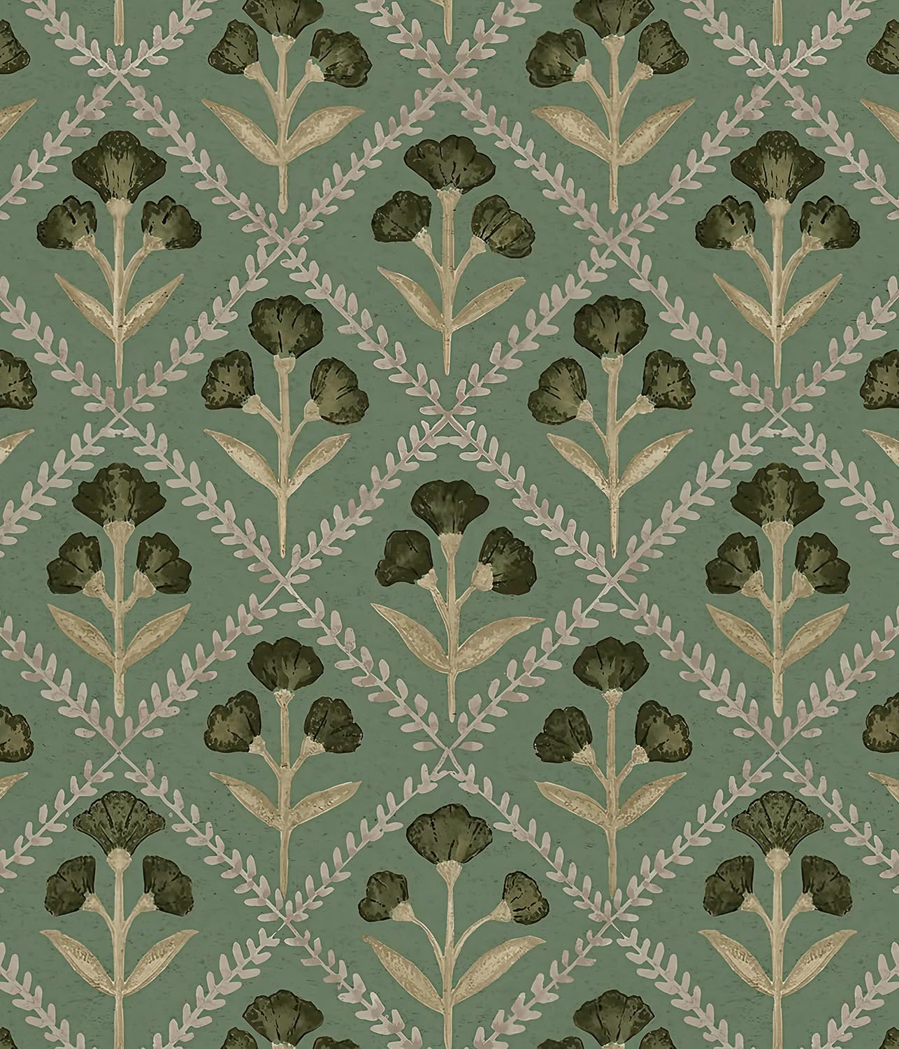 Orainege Floral Wallpaper Peel and Stick Wallpaper Modern Contact Paper 16.9in x 118.1in Self Adhesive Wall Paper for Bedroom Bathroom Shelf Liner Decor Removable