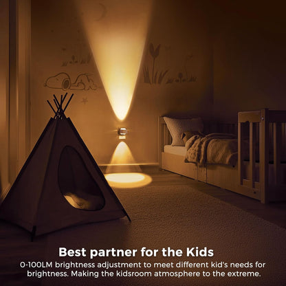 L LOHAS LED Night Light Projector, Night Lights Plug into Wall, Dusk to Dawn Sensor, 180°Rotating Nightlight for Kids, 0-150LM Dimmable Soft White Ambient Lighting for Bathroom, Decor, Gifts, 2 Pack