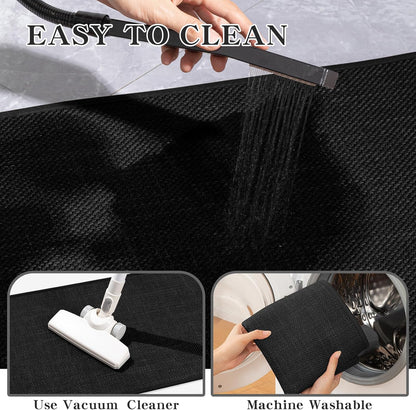 chakme Bathroom Rugs Mat 24x17, Ultra Thin Non Slip Bath Mat Small Quick Dry Absorbent Bath Mat for Bathroom Floor, (Dark Beige, 24"x17")