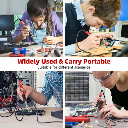 Soldering Iron Kit, 80W 110V LCD Digital Solder Iron Pen with Ceramic Heater, Portable Welding Tools with 5pcs Tips, Stand, Solders Wire, Sponge, Paste, for Metal,Electric Repairs, DIY