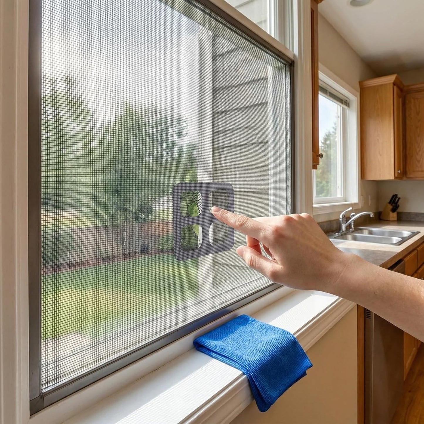 POPETPOP Window Screen Patches Self-Adhesive Screen Repair Net 3.93 X 3.93 X 0.03 in Adhesive Patch for Window Door Tent Mesh Pool Screens Rv Screens 21-Pack