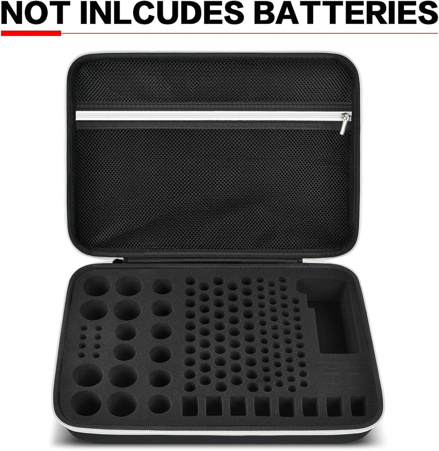 PAIYULE Battery Organizer Storage Case Box with Tester Checker 220+ Batteries Holder Bag fits for AA AAA AAAA 9V C D Lithium 3V LR44 1.5V CR1632 CR2032 Home Garage Container