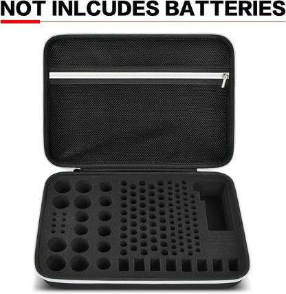 PAIYULE Battery Organizer Storage Case Box with Tester Checker 220+ Batteries Holder Bag fits for AA AAA AAAA 9V C D Lithium 3V LR44 1.5V CR1632 CR2032 Home Garage Container
