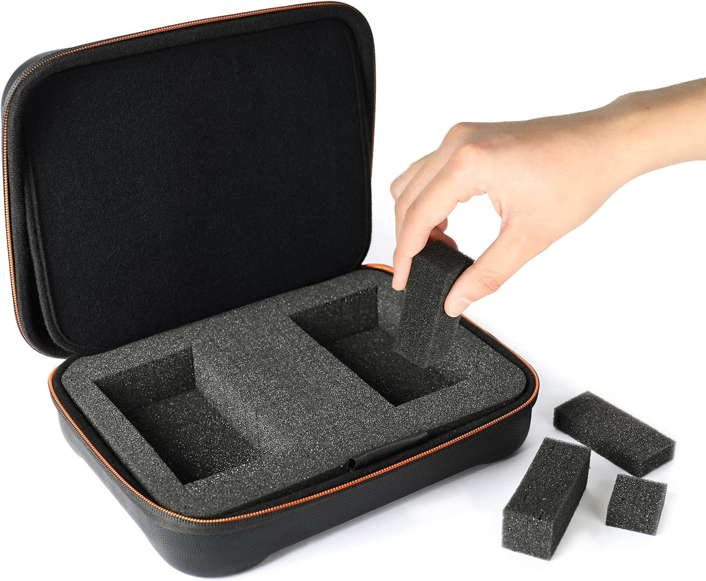 USA Gear Manometer Case with Customizable Foam Interior Fits Leaton Air Pressure Meter, Klein ET180, Batteries, Cables & more Manometer Accessories - Semi Rigid Case with Water Resistant Exterior