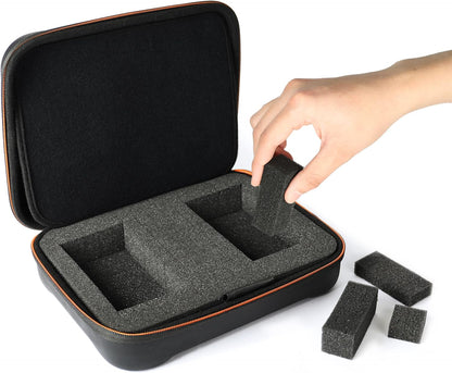 USA Gear Manometer Case with Customizable Foam Interior Fits Leaton Air Pressure Meter, Klein ET180, Batteries, Cables & more Manometer Accessories - Semi Rigid Case with Water Resistant Exterior