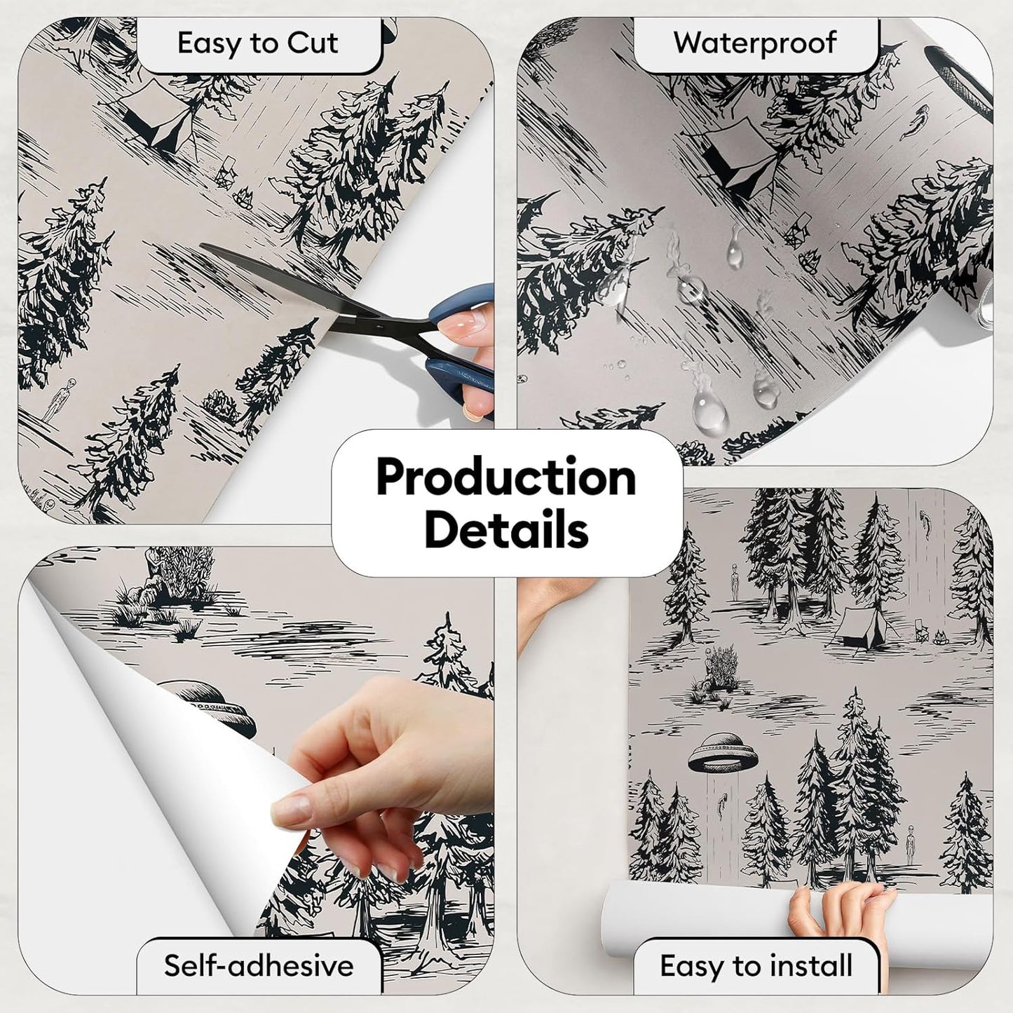 17"x118" Peel and Stick Wallpaper for Renter Friendly, Removable Wallpaper Peel and Stick, Self-Adhesive Textured Contact Paper for Walls, Cabinets, Countertops(Morning Song of Flowers)