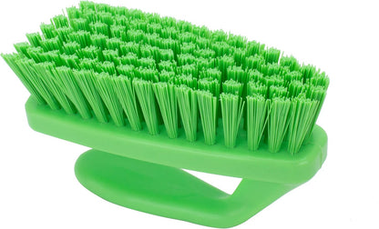 SPARTA Heavy Duty Scrub Brush, Hand Brush with Iron Shape Handle Design for Scrubbing Kitchen Pots and Pans or Bathroom Sink and Shower, 6 Inches, Black, Twin