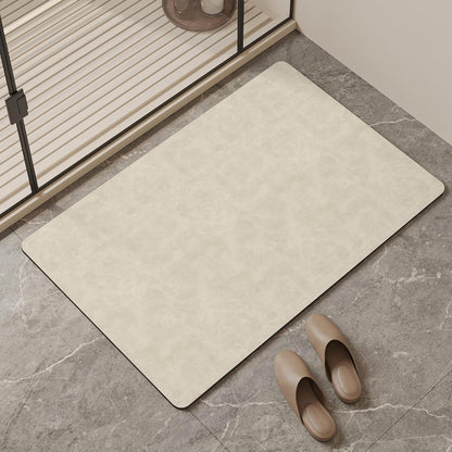 Mecko Bath Mat Rug, Rubber Non-Slip Quick Dry Absorbent Thin Bathroom Rugs Fit Under Door Bathroom Floor Mats-Shower Rug for in Front of Bathtub, Sink, Shower Room(Light Grey,16"x24")