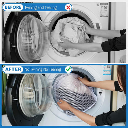 3 Pack XXL Mesh Laundry Bags for Delicates, Extra Large Laundry Wash Bags for Clothes,Bed Linen,Toys with Drawstring Closure Sturdy(3 XXLarge 28 x 26 Inches)