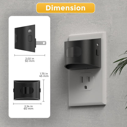 L LOHAS LED Night Light with Motion Sensor & Dusk to Dawn Sensor, Night Lights Plug into Wall with 30-100lm Adjustable Brightness, Motion Activated Night Light, 3000K Soft White, 2 Pack