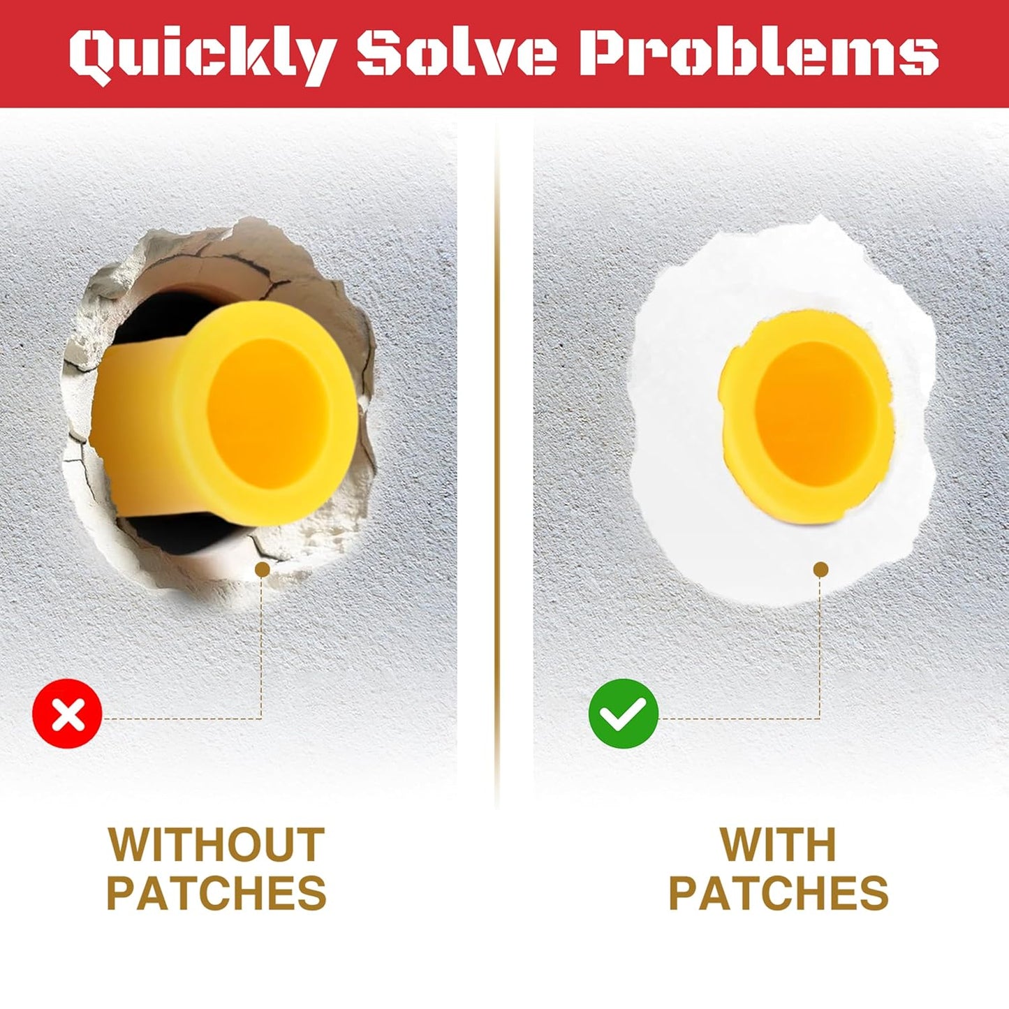 Drywall Anchor Repair Kit,Loose Wall Anchor Fix Patches,Ideal for Drywall and Masonry,Only Wet Can Fix Wall Hole Fast,20 Patches with Anchors and Screws Included.