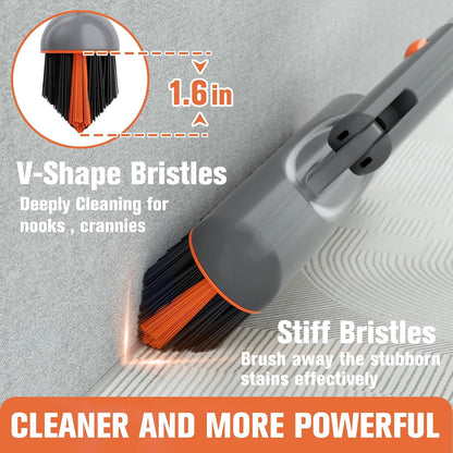 Eazer Grout Brush - Original Head,EAB02-H,180°Rotation Tile Grout Cleaning Tool, V-Shape Shower Scrubber Cleaner Stiff Bristle for Cleaning Bathroom Wall, Baseboards（Pole Not Included）