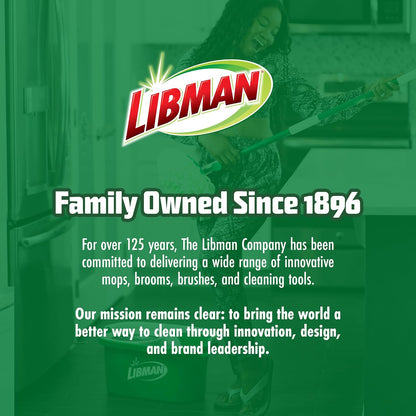 Libman Tornado Spin Mop System and 1 Refill, Mop and Bucket with Wringer Set for Hardwood Floor Cleaning, 2 Total Heads Included