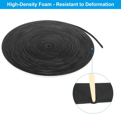 PATIKIL Weather Stripping Door Seal Strip, 3/8 Inch x 1/4 Inch x 32 Ft Self Adhesive Soundproof High Density Foam Tape Insulation for Door Window Air Conditioning, White - Colors B