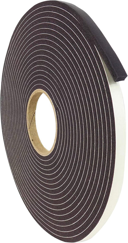 WOD Insulation Foam Tape Self Adhesive - 1/16 Thick x 3/16 Width - 150 feet - Made in USA Weather Stripping, HVAC, Sealing Doors, Windows, Pipes, Cooling, Sound Proof, and Air Conditioning.