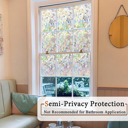 Niviy Window Privacy Film Static Cling Non-Adhesive Window Film Frosted Glass Bathroom Door Decoration Privacy Covering (17.7"x 78.7")