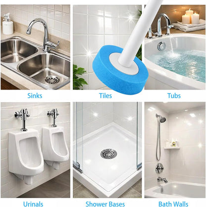 CiLoN 30 Pack Auto-Open Lid Disposable Toilet Bowl Brush & Holder System | Wall-Mounted Disposable Toilet Cleaning Set For Touch-Free Space-Saving Hygienic Modern Bathrooms (Starter Kit + 30 Sponge)