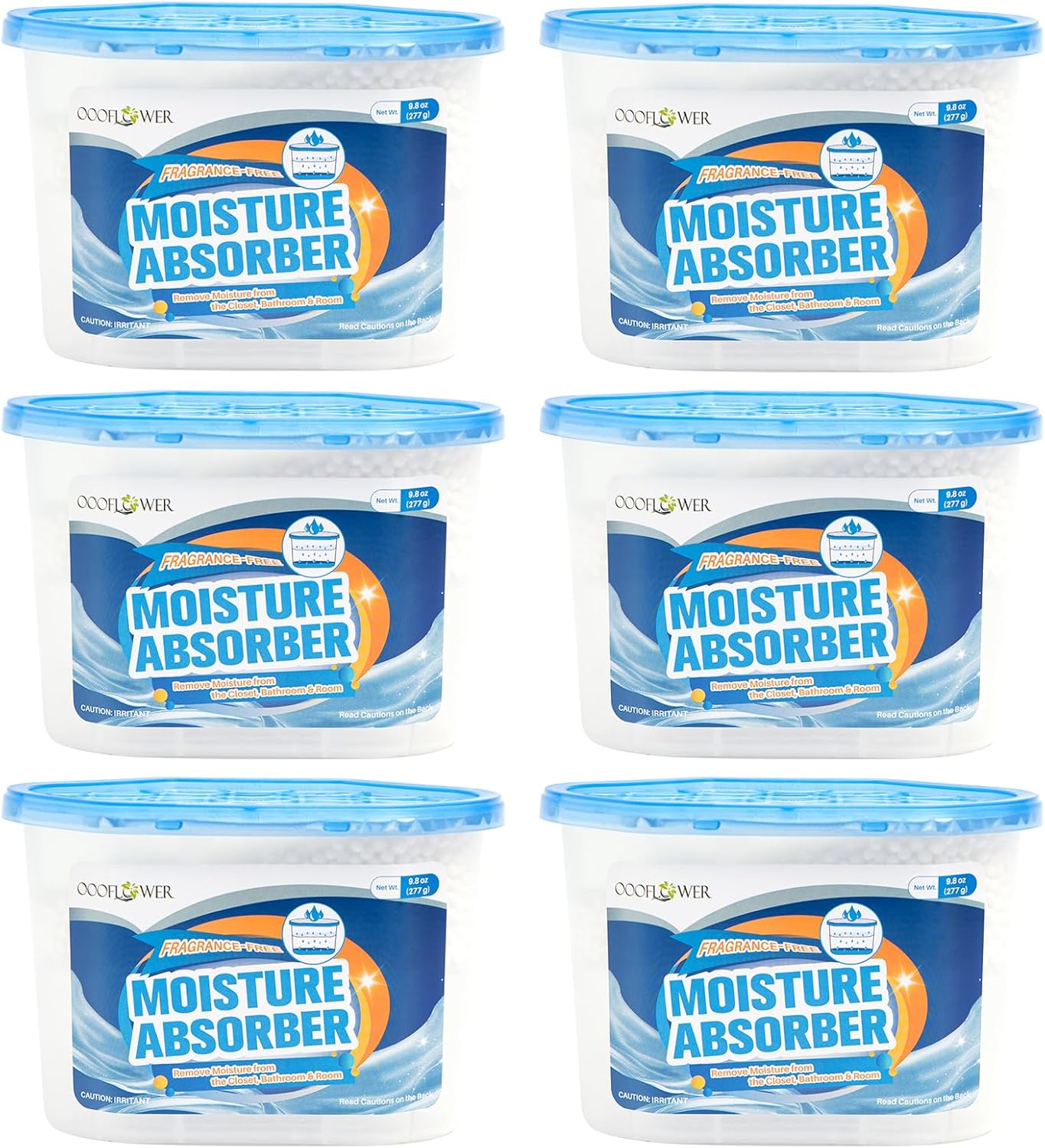 3-Pack Moisture Absorber, 9.8 oz (277g), Traps Moisture & Humidity, Portable Dehumidifier for Closets, Bathrooms, Toilets, Study Rooms, RVs, Basements