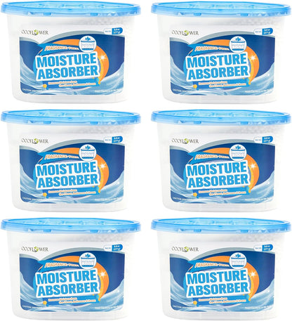 3-Pack Moisture Absorber, 9.8 oz (277g), Traps Moisture & Humidity, Portable Dehumidifier for Closets, Bathrooms, Toilets, Study Rooms, RVs, Basements