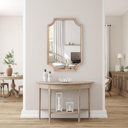 WallBeyond Full Length Mirror Wall Mounted 65"x22", Rustic Wooden Frame Floor Mirror, Large Full Body Mirror for Bedroom, Leaning or Hanging Against Wall, Natural