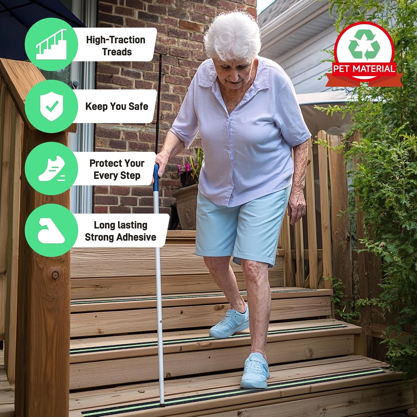 Lifegrip Anti Slip Tape, 4 Inch x 15 Foot Non-Slip Traction Grip Tape for Stairs, Waterproof Stair Treads Grip Non Slip, Non Skid Tape for Steps, Outdoor Black Grip Tape (4" X 15')