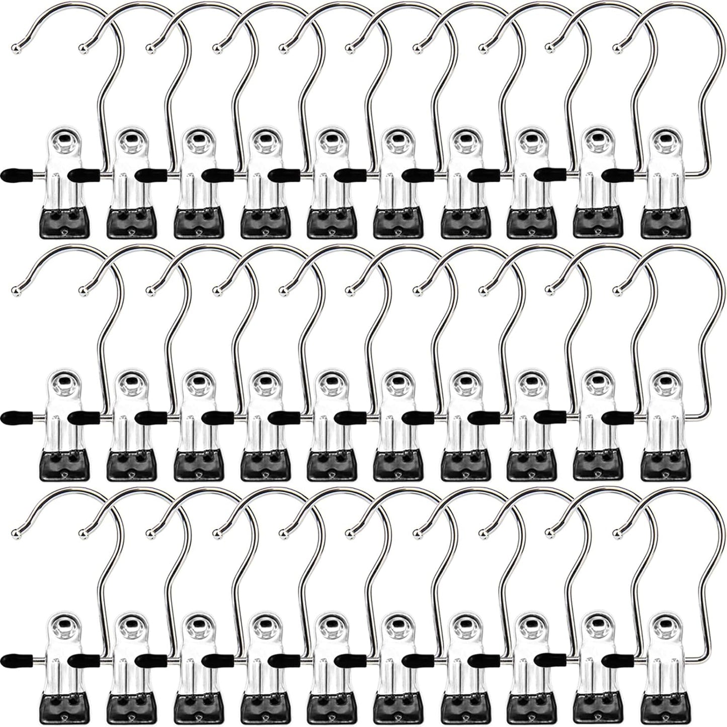 Boot Hangers Clips, 16 Pack Laundry Hooks Hanging Clips Clothes Pins Closet Hanger Organizer Clamps Socks Towel Clips Heavy Duty Clothespins Bulk Hanger Clips for Closet Travel Pants Socks Handbags