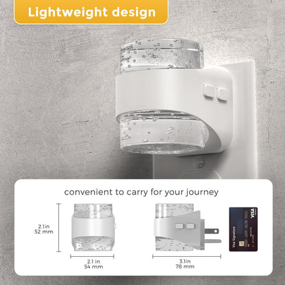 L LOHAS LED Night Light, Bubble Night Lights Plug into Wall,2 Pack 3000K/4000k/5000K Adjustable Color Temperature Night Light,Dimmable Nightlights with Dusk to Dawn Sensor for Rooms Bathroom Hallway