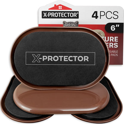 Chair Sliders X-PROTECTOR – Furniture Sliders 40 pcs Carpet Sliders 1” – The Best Furniture Moving Pads – Premium Chair Leg Floor Protectors – Slide Effortlessly with Chair Pads & Protect Your Floor!