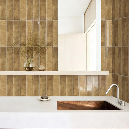 Alwayspon 10 Sheets 12x12inch Beige 3D Vinyl Backsplash Tiles, Self-Adhesive Peel and Stick Wall Tile Stickers Stick on Subway Tiles for Kitchen Bathroom Wall