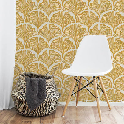 Tempaper x Novogratz Waverly Blue Feather Palm Removable Peel and Stick Wallpaper, 20.5 in X 16.5 ft, Made in The USA