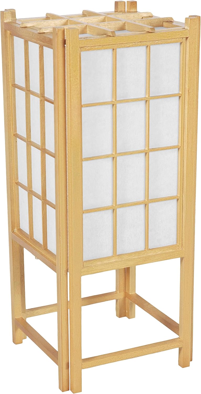 Red Lantern 72" Window Pane Shoji Lamp, Black