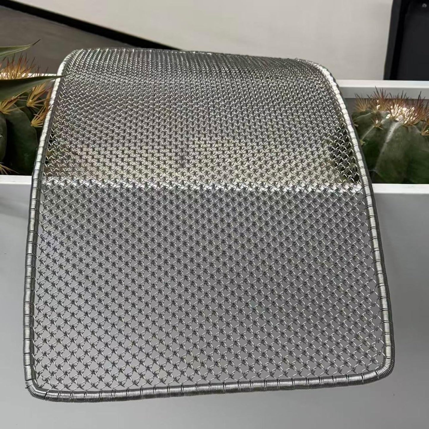 Heavy Duty Outdoor Floor Mat, 31.5" x 16.9" Metal Scraper Door Mats, All Weather Stainless Steel Mud Mat, Waterproof Entrance Doormat for Patio Garden Use