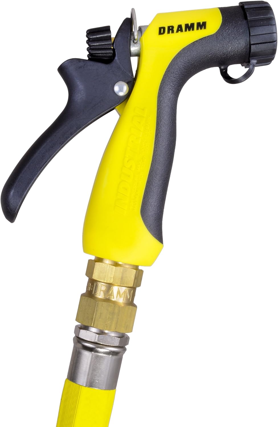 Dramm Revolver Heavy Duty Metal Garden Hose Nozzle – 9 Spray Patterns, High Pressure Jet, Thumb-Control Flow, Ergonomic Grip – Green