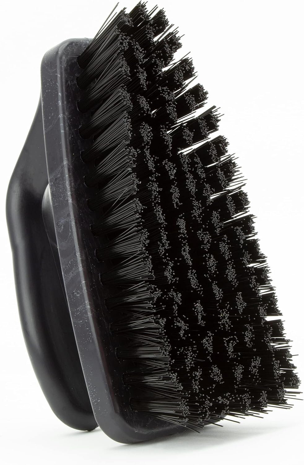 SPARTA Heavy Duty Scrub Brush, Hand Brush with Iron Shape Handle Design for Scrubbing Kitchen Pots and Pans or Bathroom Sink and Shower, 6 Inches, Black, Twin
