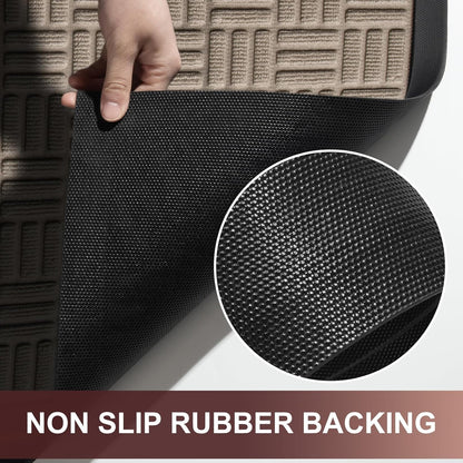Mibao Front Door Mat, Heavy Duty Durable Welcome Mat for Outdoor Indoor, Dirt Trapper Waterproof Super Absorbent Door Mat for Entryway Outside Patio Porch, 29.5" x 17", Grey
