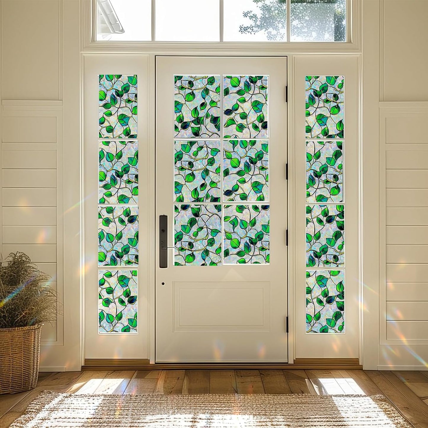 SOMWISE Frosted Glass Window Film, Heat Insulation, UV Block, Anti-Glare, One Way Privacy Tint, Static Cling for Home Bathroom Door, Renter Friendly, Day & Night Privacy