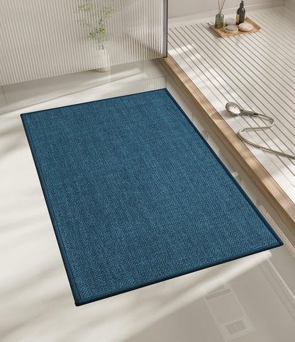 chakme Bathroom Rugs Mat 24x17, Ultra Thin Non Slip Bath Mat Small Quick Dry Absorbent Bath Mat for Bathroom Floor, (Dark Beige, 24"x17")