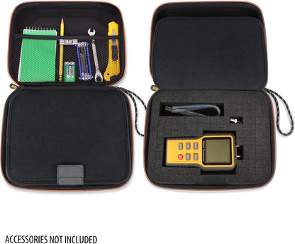 USA Gear Manometer Case with Customizable Foam Interior Fits Leaton Air Pressure Meter, Klein ET180, Batteries, Cables & more Manometer Accessories - Semi Rigid Case with Water Resistant Exterior