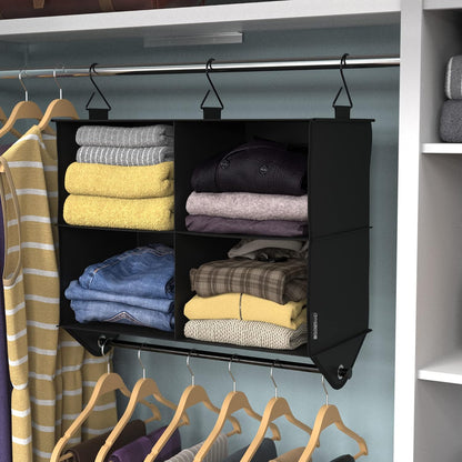 ClosetMaid 10-Shelf Fabric Hanging Shoe Storage Organizer for Closet, Charcoal Black