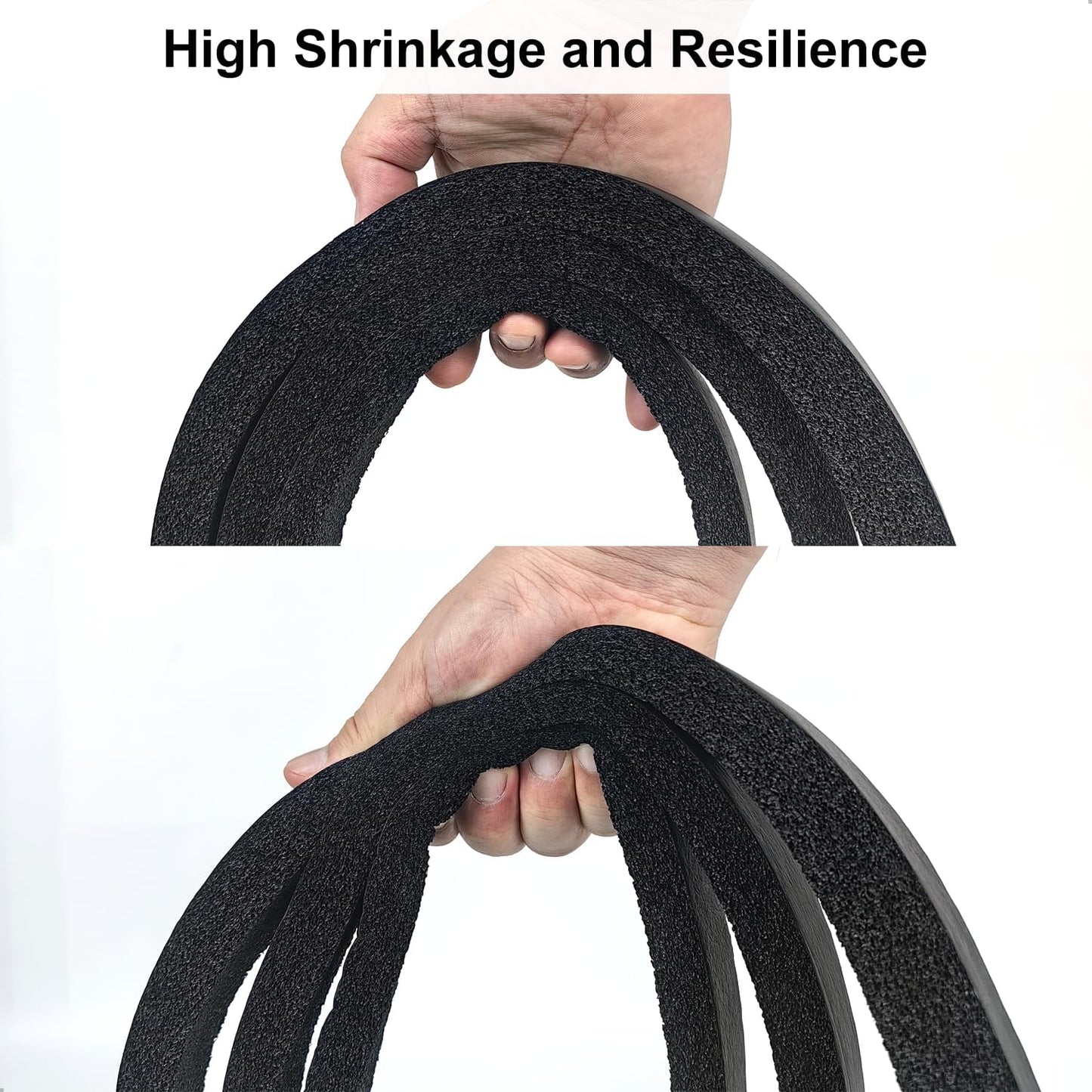 Weather Stripping Door Seal Strip, 1 in x 1 in, AC Insulation Tape, Strong Adhesive, High Reslilience, Weatherproof, Reduce Noise, Gap Filler, Foam Insulation Tape for Doors and Windows