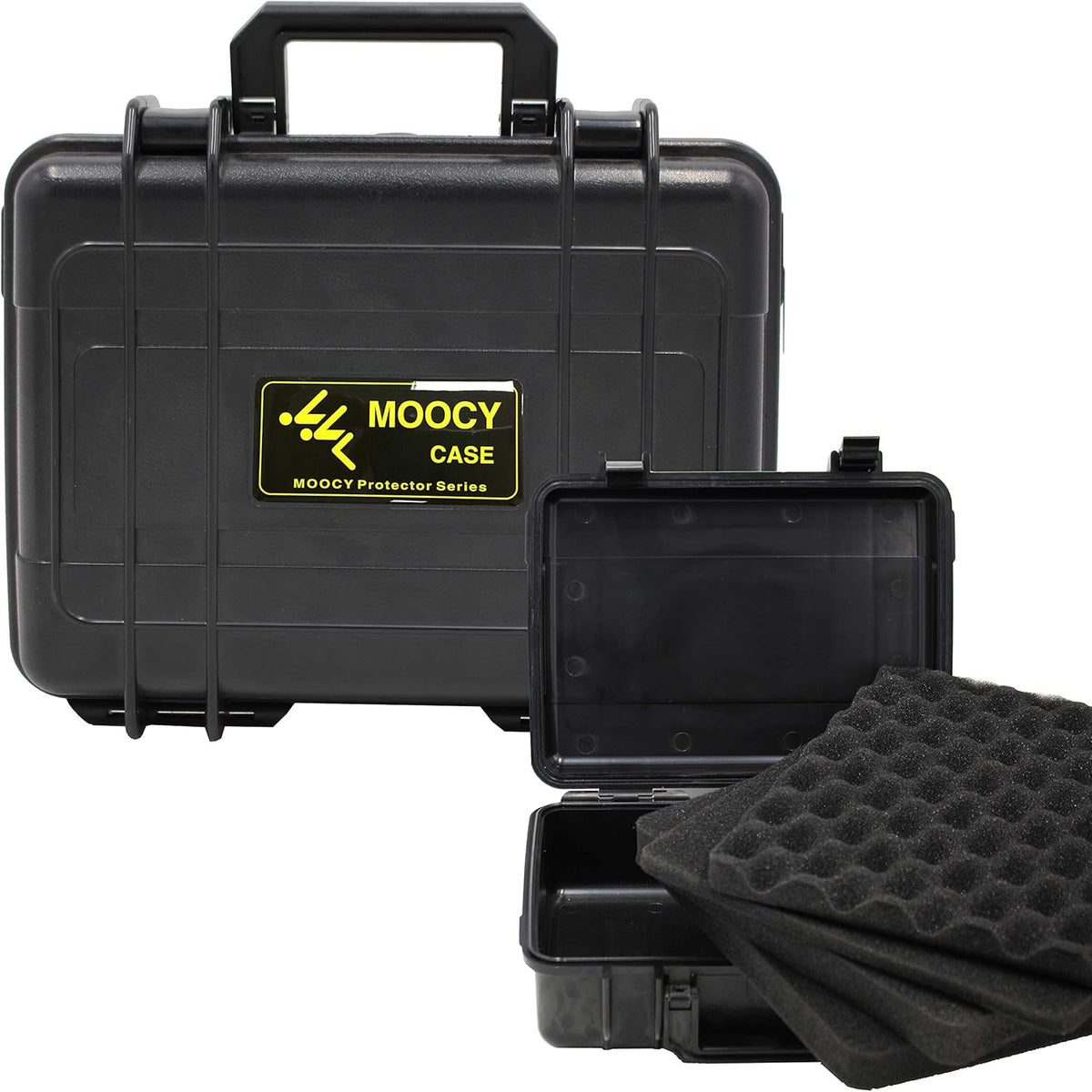 8" Small Hard Case with Pluck Foam Insert, 8.6 x 4.9 x 1.9 Inch - Protective Waterproof Plastic Tiny Box for Storage Medical item, Micro Tools - Lockable, Portable for Travel
