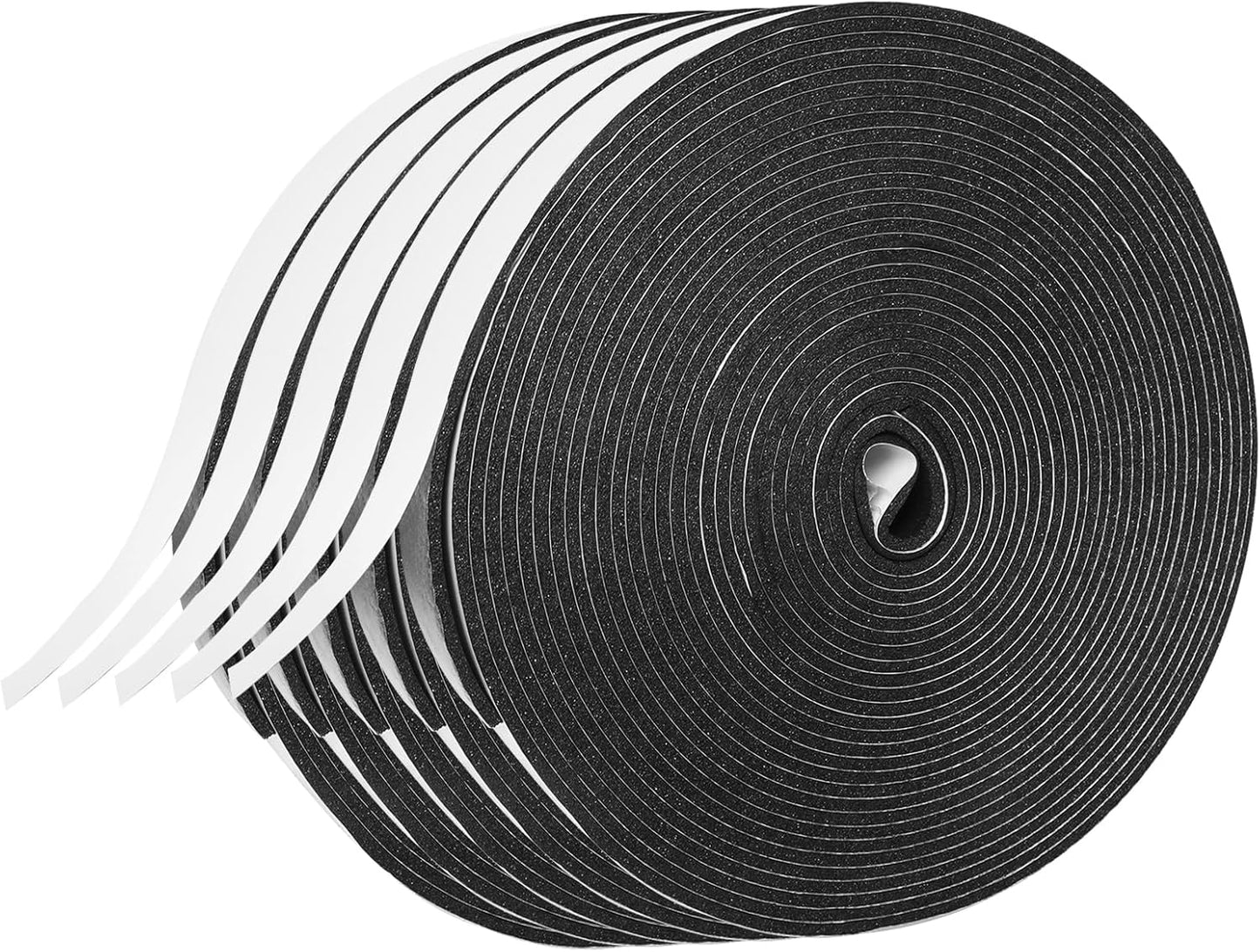 Weather Stripping Door Seal Strip for Doors and Windows, 1In x 1/8In x 33Ft x 2 Roll Foam Insulation Tape Self Adhesive,Sound Proof,Weatherstrip,Pipe Cooling, Air Conditioning Seal Strip - Colors A