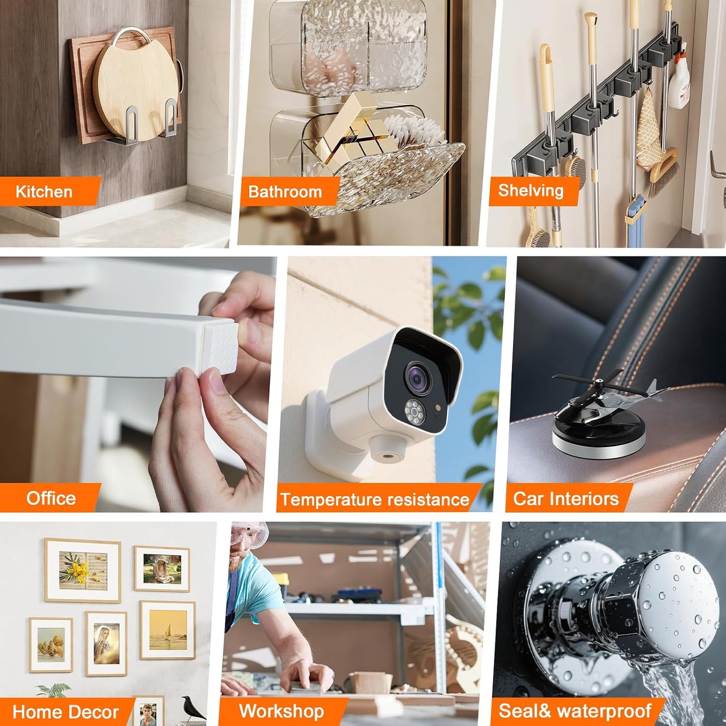 Heavy Duty Double Sided Nano Tape, 120" Removable & Resuable No Residue Nano Tape for Picture Hanging, Indoor Decor, Mirrors & Home Organization, Room Decoration