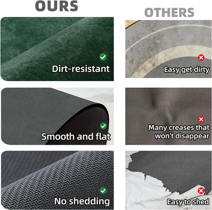 TYUU Bath Mat, Bathroom Rugs Non Slip Washable Thin Absorbent Quick Dry Bath Mat Fits Under Door Bathroom Floor Mat Perfect for Bath, Shower, or Sink 16"x24" Dark Grey