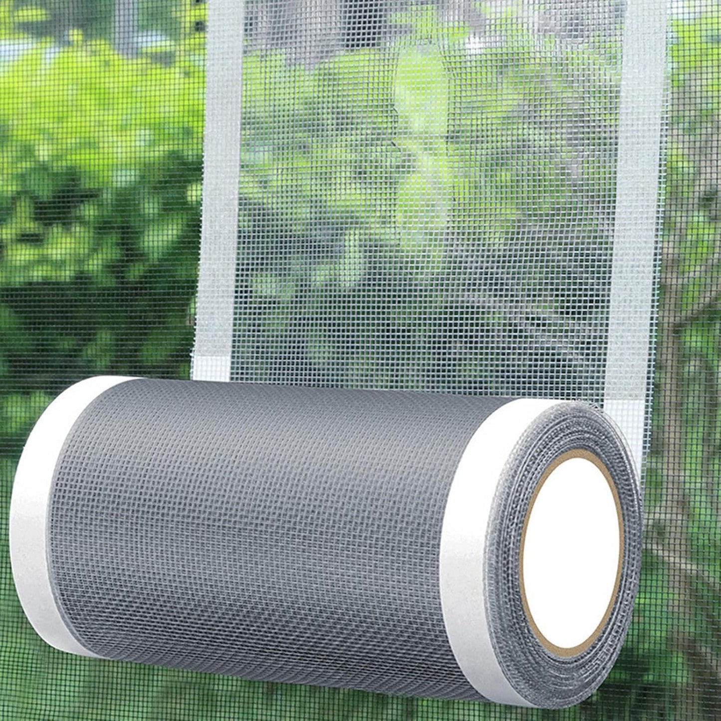 Window Screen Repair Tape, Strong Adhesive Screen Patch, Fiberglass Screens Tape Mesh Repair for Covering Window or Doors Pet Mesh Cage Tears Holes Ideal for Home, Apartment, Dorm