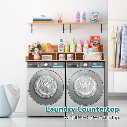 Washer Dryer Countertop, Laundry Countertop Over Washer And Dryer, Washer And Dryer Covers For The Top For Laundry Room Organization, Washer And Dryer Countertop Shelves (Oka Brown, 53.9*27.5*12)