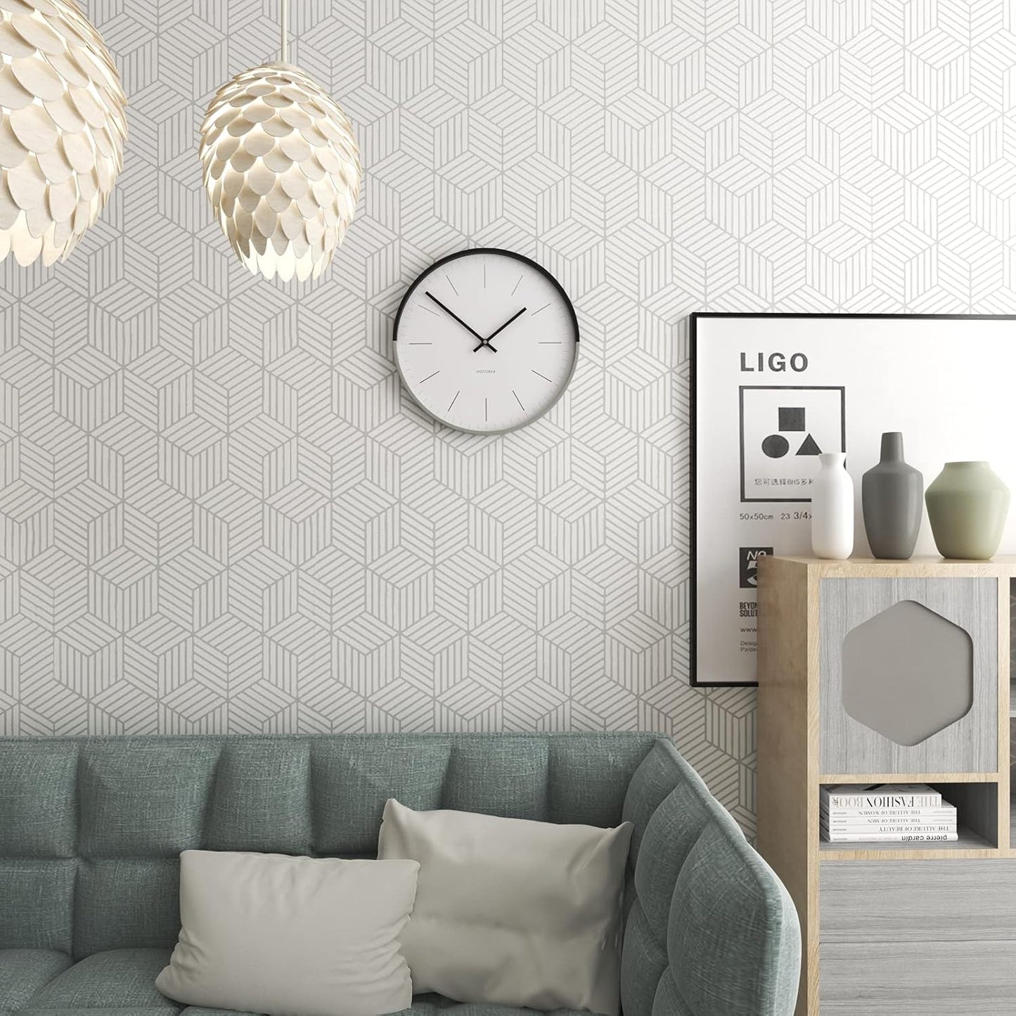 MelunMer Geometric Peel and Stick Wallpaper Gold 118In L 17.7In W Self Adhesive Removable Wallpaper for Bedroom/Bathroom Waterproof Modern Contact Paper for Cabinets Gold Contact Paper Shelf Liner