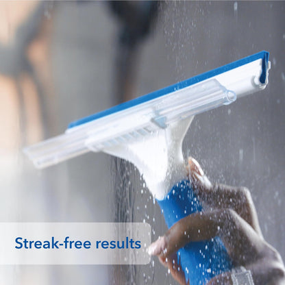 Unger 12” Glass & Surface Squeegee – Multipurpose Rubber Blade Squeegee for Shower Glass, Window Cleaning, Professional Grade Cleaning Tool for the Home
