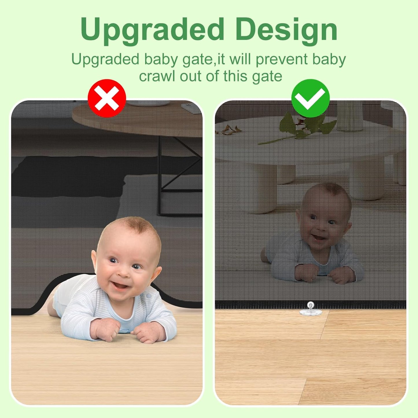 Retractable Baby Gate for Stairs & Doorways, 33" Tall Extends to 71" Wide | Extra Wide Safety Kid Pet Gate, Mesh Dog Gate for Indoor,Outdoor, Hallways One-Handed Operation, Easy Install(33”x71”-Black)