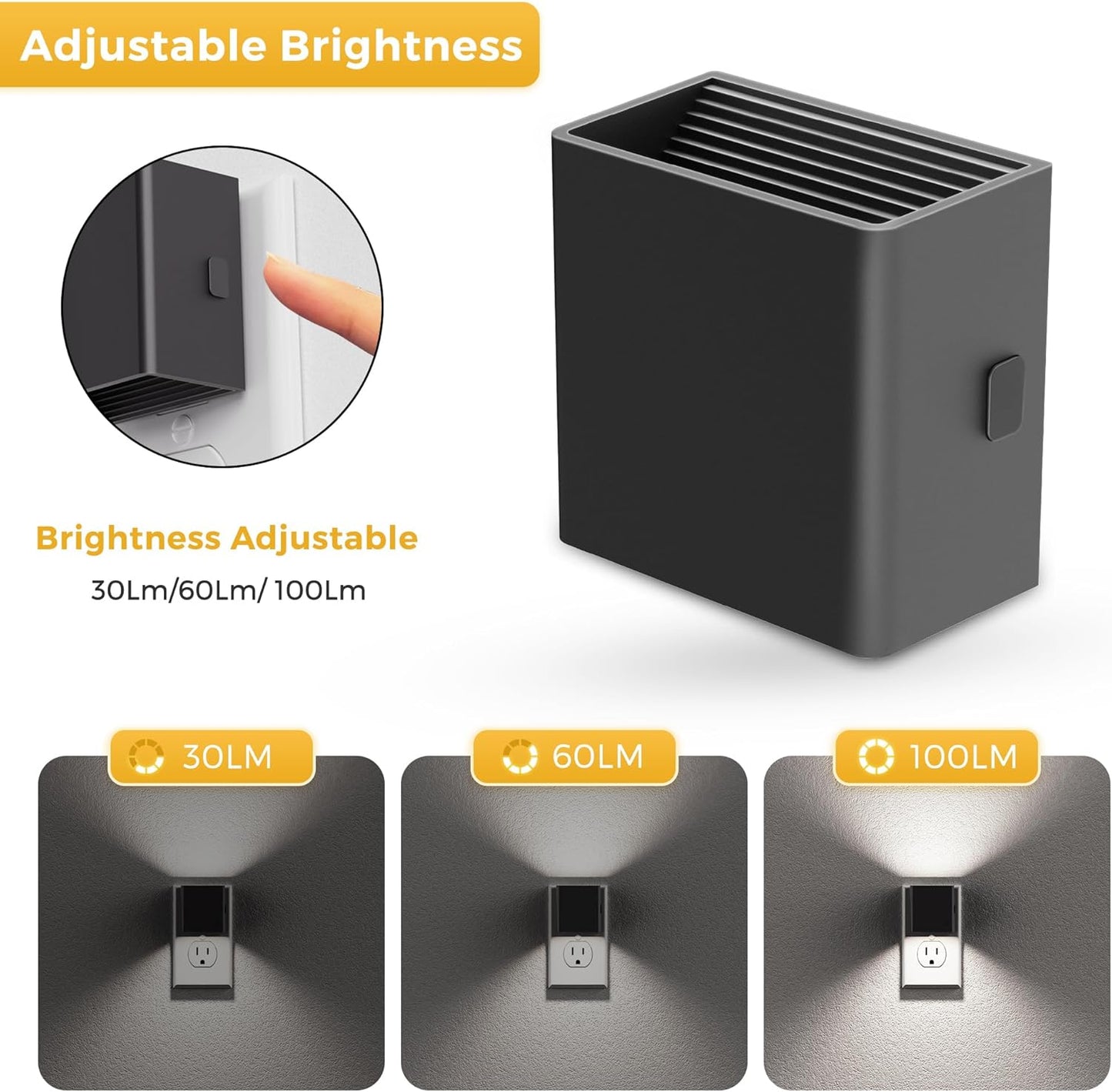 L LOHAS LED Motion Sensor Night Light, [2-Pack] Plug in Night Light with Motion Sensor and Dusk to Dawn Sensor, Brightness Adjustable, 3000K Soft White Nightlight for Bathroom Hallway Kitchen